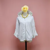 *♡*正韓Comme tu veux/白色/透氣棉質.連帽薄外套.帽T/M-小L/近新/二手衣《Anna的百寶箱》