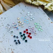 Rainbow Nail 美甲 3mm正方平底鑽 異形鑽 平底鑽 美甲鑽