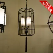 協貿國際日用品生活館 歐式中式鐵藝鳥籠吊燈三頭l圓形客廳別墅酒店餐廳大堂陽臺吊燈籠