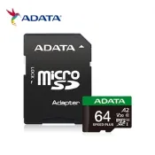威剛 Speed Plus microSDXC UHS-I U3 A2 V30 64G記憶卡(附轉卡)