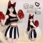 性感世足啦啦隊服 足球寶貝 國家隊球衣 女生運動套裝 派對表演服性感情趣風拉拉隊舞蹈演出服裝成人女團足球寶貝露腰表演辣妹