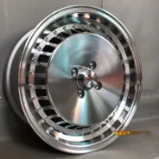 【台灣輪胎王】新款 斯蜜特 大餅圈深唇樣式15吋 4X100 7J ET25 銀車面車邊