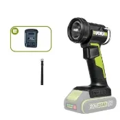 【WORX 威克士】20V 鋰電手電筒 WU027.9+F48(可用博世電池 手電筒 照明燈 工作燈 LED 兩檔調節 鋰電)