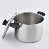 (店+)【柳宗理】18-8不鏽鋼 霧面雙耳深湯鍋 22cm 6L 日本製 深鍋 不鏽鋼鍋 雙耳鍋平輸品