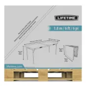 及時雨 生活好物選品 Lifetime 工業級 6呎折疊桌 80873 12入