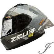 瑞獅 ZEUS 826 BK17 水泥灰黑銀 全罩安全帽 大鴨尾導流雙D釦尾翼《遠古騎士》