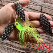 魚虎 spinner bait 37g 複合亮片 假餌 鬍鬚佬 亮片 魚虎 黑鱸 呆 阿蔡路亞 台灣現貨