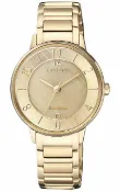 大高雄鐘錶城 CITIZEN 星辰錶 EM0523-86P 淑女時尚光動能腕錶/金面31mm｜樂天領券現折★全館特惠中★指定刷卡回饋10%