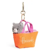 哈洛德百貨 (Harrods) 袋中貓咪造型鑰匙圈