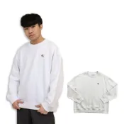 (店+)【CALVIN KLEIN】Calvin Klein 大學T 白色 落肩 現貨 大尺碼 刷毛 長袖 CK 上衣 #9346