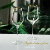 常鴻萬貨行 紅酒杯香檳杯創意北歐式金邊水晶玻璃紅葡萄酒杯高腳杯子