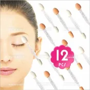 WOMAN HOUSE 透明桿雙頭乳膠眼影棒-12入[58804]臉部彩妝刷具/專櫃新祕一次性