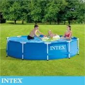 INTEX 金屬支架圓形框架泳池 戲水池 養魚池 衛生安全 305*76cm  (送過濾器) 迷露森活