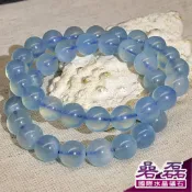 《碞磊國際》海藍寶 海水藍寶 10mm 手珠 清澈淨化 溝通人際 男士手圍 大手圍  【編號】EABU0010