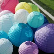 現貨🌈燈籠 彩色紙燈籠 圓形燈籠 兒童手工DIY燈籠 婚禮燈籠掛飾 折疊燈籠 春節 中秋元宵節裝飾 日式彩色紙燈籠