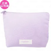 CHANEL 香奈兒 山茶花紫色化妝包(公司貨)