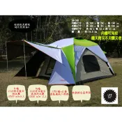 【SAMCAMP 噴火龍】超隔熱 - *白龍王*鋁合金黑膠帳篷(300型) 6~8人帳 夏天首選 五面通風免低頭