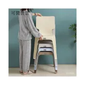 (店+)加厚塑膠靠背椅 培訓書桌辦公磨砂椅 成人兒童凳 夜市時尚歐式餐椅