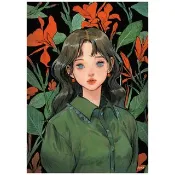 美人蕉|諾瑪 |韓國插畫藝術紙海報A4|水彩
