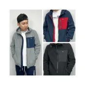 (店+)【TOMMY HILFIGER】前拉鍊拼接 抓毛絨 搖粒絨 連帽外套 絨毛外套