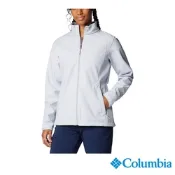 Columbia哥倫比亞 女款-防潑立領軟殼外套-灰藍 UWR16840GL/IF