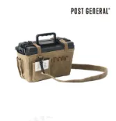 【露營趣】日本 POST GENERAL PG-98224-0005 PG-98224-0006 復古蠟帆布彈藥工具箱 軍風工具箱 美軍彈藥箱 收納箱 裝備箱 露營箱 生存遊戲 露營 野營