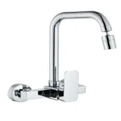 (店+)廚房入牆冷熱水龍頭(入牆冷熱水龍頭)陽台洗衣池水槽龍頭 可旋轉萬向雙出水