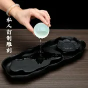 全球選品1館 生活百貨 幹泡茶盤小型家用幹泡臺陶瓷功夫茶具精緻荷花儲水旅行攜帶泡茶盤