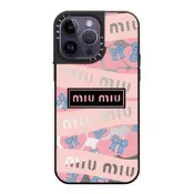 CASETi聯名MIUMIU粉色鏡面蘋果iPhone16Promax手機殼15∕14磁吸MagSafe/13∕12個性潮