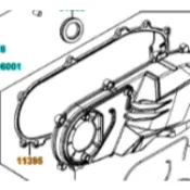 材料王⭐三陽 GP125 V2 雷霆王150 G5150 原廠 左曲軸箱蓋墊片 左曲軸箱墊片 曲軸箱蓋墊片 傳動蓋墊片