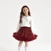 (店+)love charlotte百搭蓬蓬柔軟多層加蓬網紗裙( 新年過年紅色裙 蓬蓬裙)