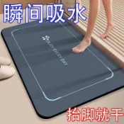 🔥臺灣熱賣/免運🔥加厚浴室吸水衛生間地墊地墊速防滑墊廁所洗手間腳墊
