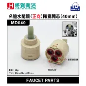 (將賀衛浴=實體店面) XIN MING DI (名迪) MD040 水龍頭平腳陶瓷閥芯(40mm)-現貨供應