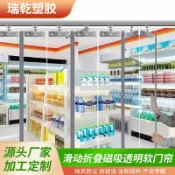 生活軌道 【磁吸摺疊】推拉門簾 PVC透明門簾 冷氣門簾 擋風門簾 隔斷簾 防蚊門簾 防塵門簾 磁吸自動閉合 高級感設計 免打孔安裝 適用於廚房陽臺