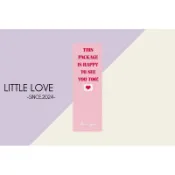 ［Little love ］禮品裝飾感謝貼紙 信封密封貼（3x9cm）一組5貼