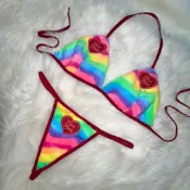限量款PPB Set Rainbow Wave 刺繡綁帶套裝 彩虹波浪