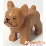 LEGO 樂高 牛軋糖色 哈巴狗 法鬥 動物 71018 29602pb01