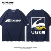 新品🔥高品質重磅棉2026日本JDM改裝車SPOON思域Type R重磅男裝純棉短袖T恤短袖
