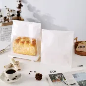 吐司袋 生吐司袋 捲邊鐵絲封口  吐司包裝袋 開窗紙袋  牛皮紙袋 餐包袋 法國麵包袋~咕咕烘培~