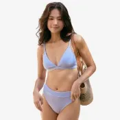 【SeasonsBikini】V領/平口歐美高衩高腰比基尼- 藍/紫 -383(高腰比基尼高衩比基尼泳衣)