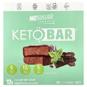【iHerb】The No Sugar Company, 生酮棒™，巧克力薄荷，12 根，每根 40 克