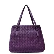 【BOTTEGA VENETA 寶緹嘉】624019 經典手工編織小羊皮雙提把托特包(紫色)