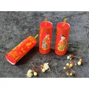 中保麗龍炮.鞭炮 組合盆栽 蘭花插枝 銀柳 新春 過年 新年 春節 金錢樹 飾品 新年飾品.