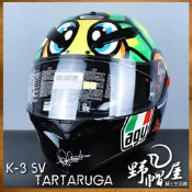 《野帽屋》義大利 AGV K-3 SV 全罩 安全帽 亞洲版 內建墨片 贈除霧片 K3SV。TARTARUGA 烏龜