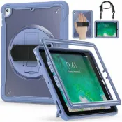 蘋果 IPad Mini6 ipad Air2/Pro9.7/2017/2018大力水手A款背帶+手帶 平板保護套防水