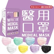 【愛合購】(現貨)素色款-【德智隆】醫用平面口罩 台灣製口罩 成人口罩 兒童口罩 防疫 50入/盒