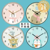 誠信行商店 北歐風掛鐘 壁掛式時鐘 超靜音創意掛鐘卡通鐘錶掛錶可愛簡約家用客廳兒童房臥室掛牆時鐘