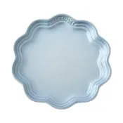 (店+)【Le Creuset】蕾絲花邊盤18cm海岸藍餐盤點心盤造型盤陶瓷盤