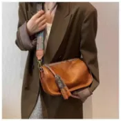 包包女水桶包新款高級感法棍腋下包斜背包肩背包大容量真皮質感PU女包斜背包復古民族風撞色餃子包波西米亞洋氣女包