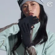 ADISI 美麗諾羊毛指腹挖洞可觸控保暖內手套 AS25035 深灰 (S-L)｜彈性 透氣 保暖手套 羊毛手套 指尖開孔